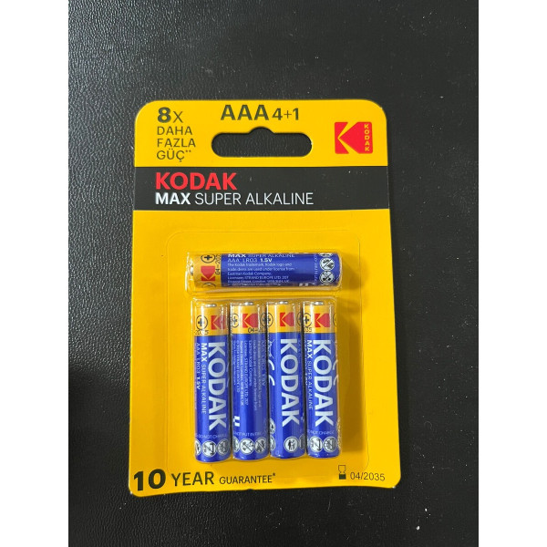 KODAK MAX SÜPER ALKALİN İNCE PİL 4+1