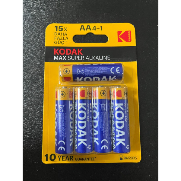 KODAK MAX SÜPER ALKALİN KALEM PİL 4+1