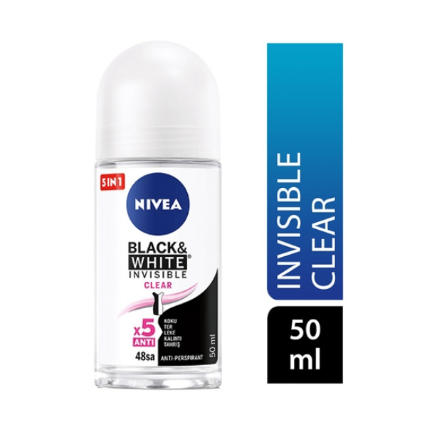 NIVEA ROLL-ON 50 ML BAYAN BLACK&WHITE CLEAR