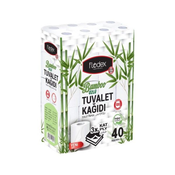 FLODEX TUVALET KAĞIDI 3 KATLI 40 LI BAMBU ÖZLÜ (3)