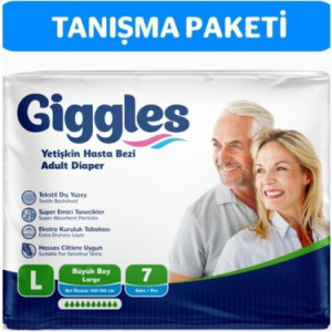 GİGGLES BELBANTLI HASTA BEZİ LARGE 7 Lİ