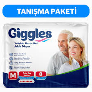 GİGGLES BELBANTLI HASTA BEZİ MEDİUM 8 Lİ