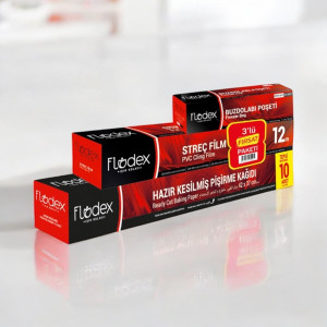 FLODEX 3 LÜ FIRSAT PAKET (H.PİŞ.KAĞ+STR.FİLM 12MT)