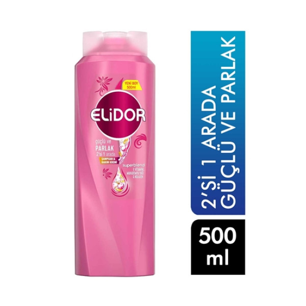 ELİDOR ŞAMPUAN 500 ML GÜÇLÜ VE PARLAK SAÇLAR