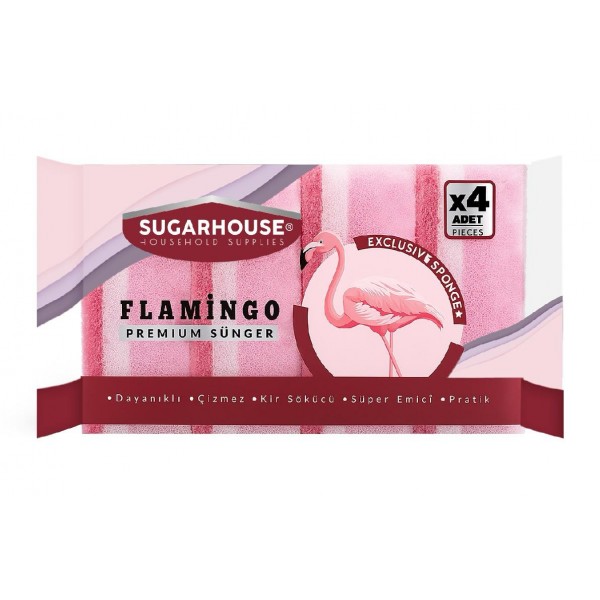 SUGARHOUSE FLAMINGO SÜNGER OLUKLU 4LÜ
