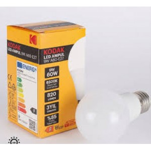 KODAK 9W BEYAZ LED AMPÜL A-60-E27 6500K