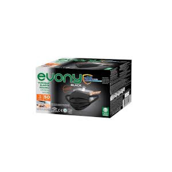 EVONY 3 KATLI MASKE SİYAH (50)