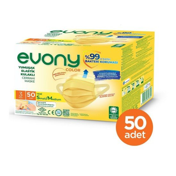 EVONY 3 KATLI MASKE RENKLİ (50)