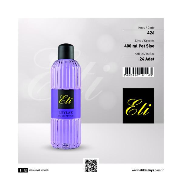 ETI PET ŞİŞE KOLONYA LEYLAK 400 ML