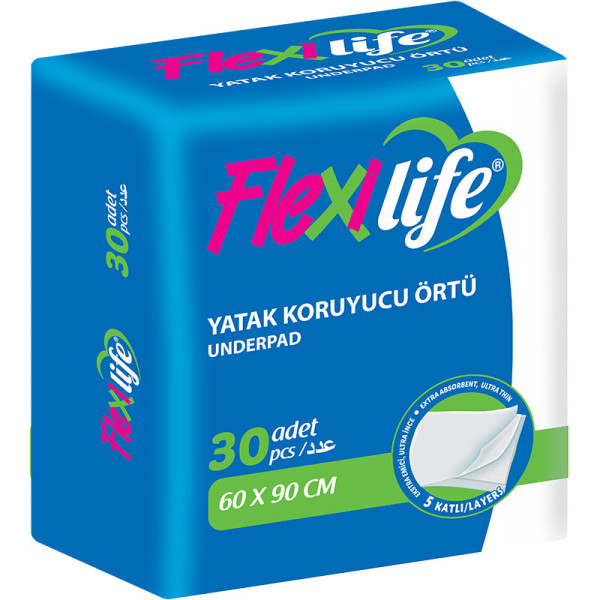 MAVİ BEYAZ FLEXİ YATAK KORUYUCU ÖRTÜ 10LU 60X90