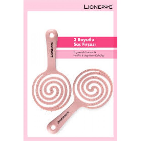 TARKO LIONESSE ÜÇ BOYUTLU SAÇ FIRÇASI 6458 PEMBE