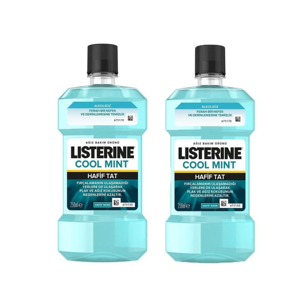 LISTERINE 250+250 ML COOL MINT HAFİF TAT (KOLİ 3 LÜ)