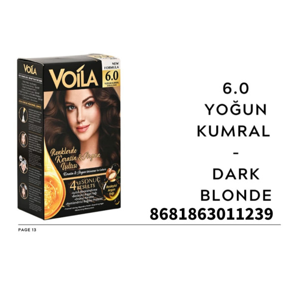 VOİLA SAÇ BOYASI 6,0 YOĞUN KUMRAL