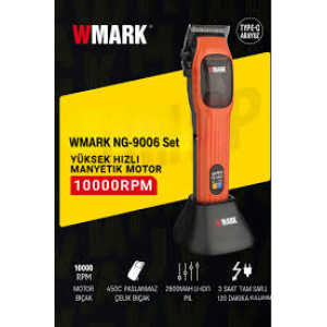 WMARK TIRAŞ MAKİNASI ŞARJLI NG-9006 ORANGE