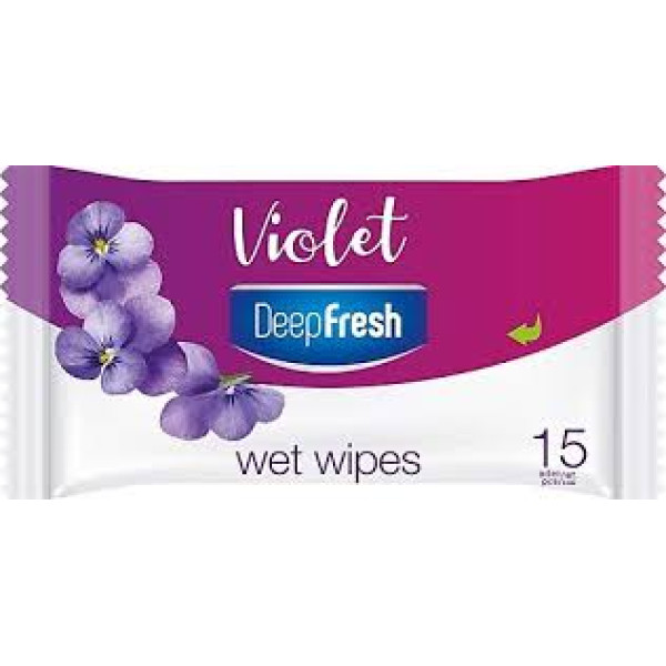 DEEP FRESH ISLAK CEP MENDİL 15Lİ VİOLET