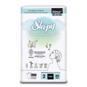 SLEEPY BİO NATUREL PED UZUN 20 Lİ