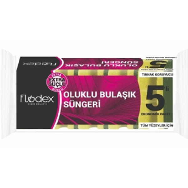 FLODEX 5Lİ OLUKLU SÜNGER YEŞİL