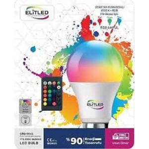 ELİTLED 9W RGB KUMANDALI LED AMPÜL