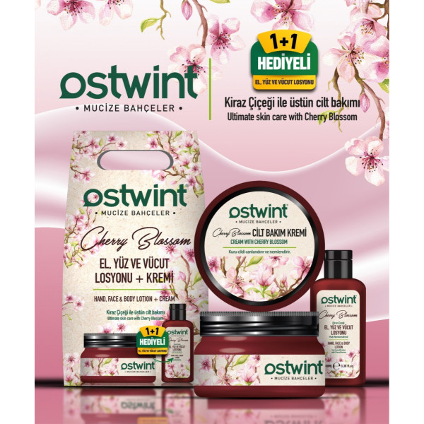 OSTWİNT KREM 300 ML VE LOSYON 100 ML SET KİRAZ ÇİÇEĞİ