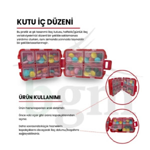 DR.BLACK İLAÇ SAKLAMA KUTUSU HAFTALIK RENKLİ MAXİ (PKT-12)
