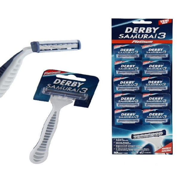 DERBY SAMURAI3 PLATINUM KARTELA 10 LU PAKET (KOLİ 30 LU)