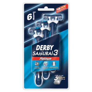 DERBY SAMURAI3 PLATINUM 6 LI BLISTER (PKT 9 LU)