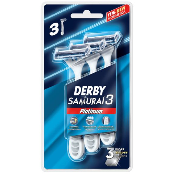 DERBY SAMURAI3 PLATINUM 3 LÜ BLISTER (PKT 12 Lİ)