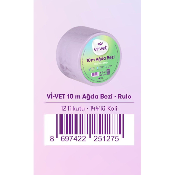VİVET AĞDA BEZİ 10 MT RULO (PKT-12)