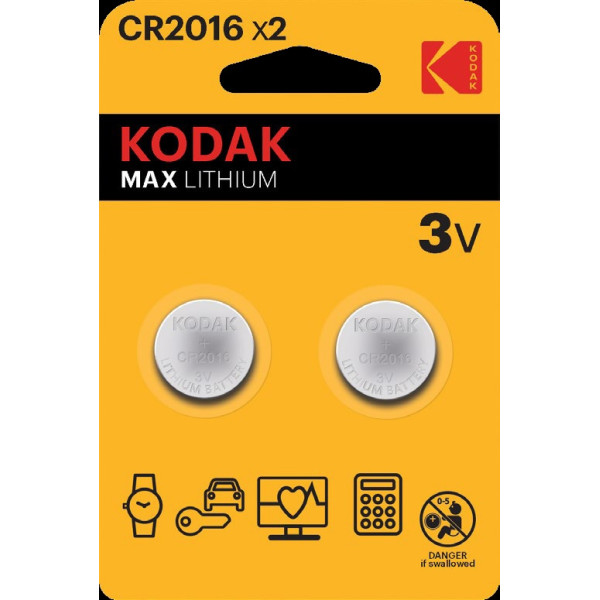 KODAK LİTYUM ULTRA PARA PİL CR-2016 2 Lİ