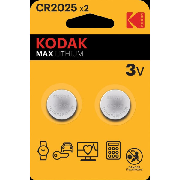 KODAK LİTYUM ULTRA PARA PİL CR-2025 2 Lİ