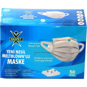 MASKE HASPET Y.NESİL 50 Lİ BEYAZ