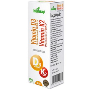 HÜNNAP D3-K2 VİTAMİN TEG 750 DAMLA 30 ML