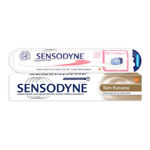 SENSODYNE DİŞ MACUNU TAM KORUMA 75 ML + FIRÇA HEDİİYELİ