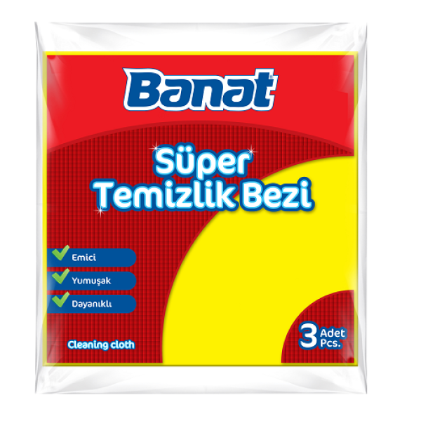 BANAT SÜPER TEMİZLİK BEZİ 3 LÜ