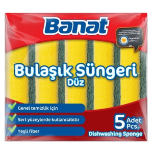 BANAT BULAŞIK SÜNGERİ DÜZ 5 Lİ