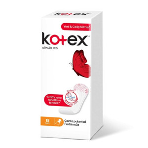 KOTEX GÜNLÜK PED 18 Lİ PARFÜMSÜZ