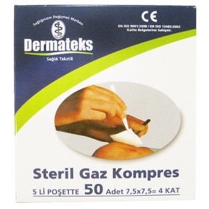 DERMATEKS GAZ KOMPRESİ 50'Lİ
