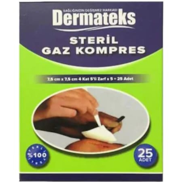 DERMATEKS GAZ KOMPRESİ 25'Lİ