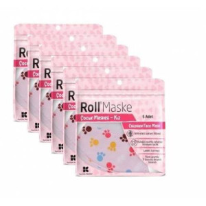 ROLL MASKE KIZ ÇOCUK 5'Lİ