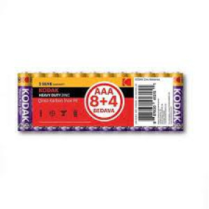 KODAK ÇİNKO SHRINK KARBON İNCE PİL-AAA 8+4 LÜ