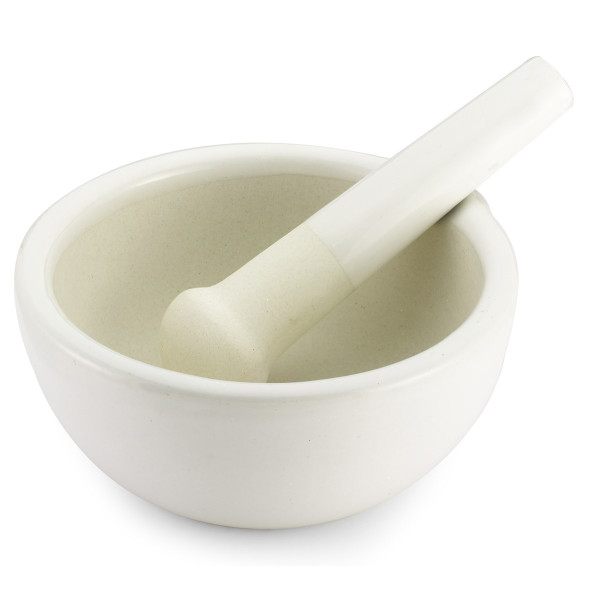 GALENİK HAVAN PORSELEN VE ELİ 100 MM.