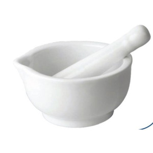 GALENİK HAVAN VE ELİ PORSELEN 190 MM.