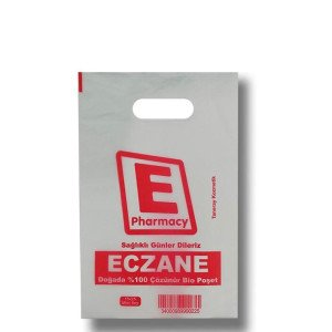 ECZANE BİO POŞET EL GEÇMELİ BÜYÜK  (30X40) (95-100ADETLİ)