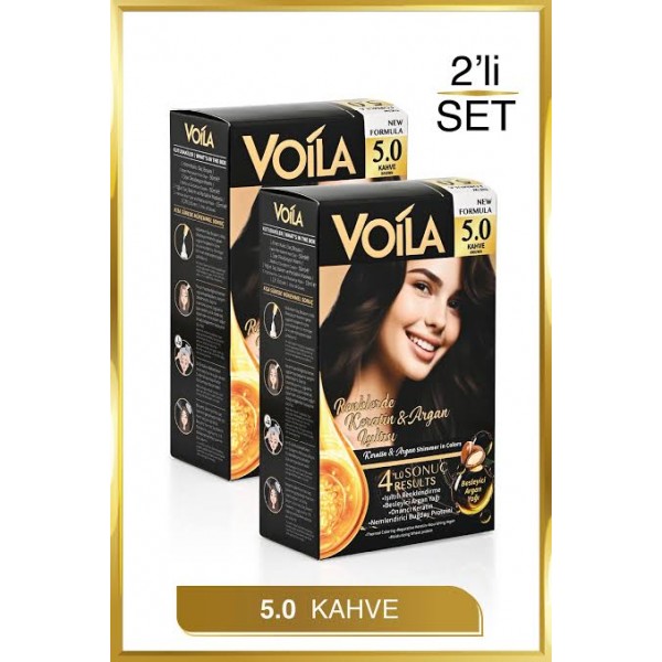 VOILA 2'LI SAÇ BOYASI 5,0 KAHVE